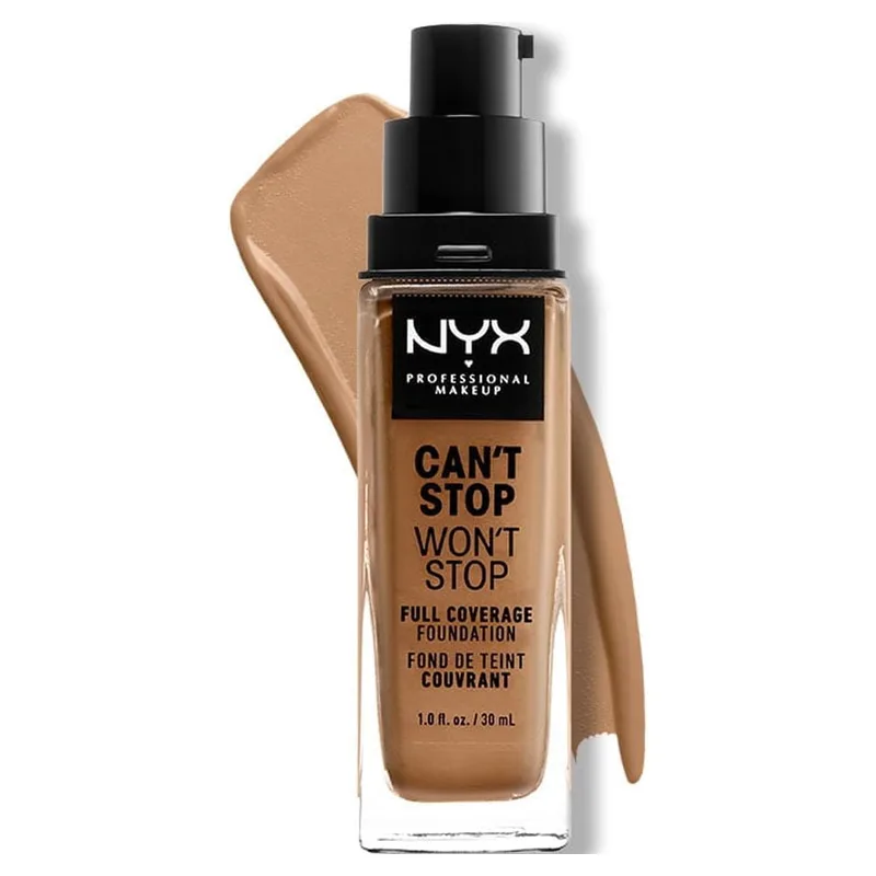 Can't Stop Won't Stop 24Hr Full Coverage Matte Finish Foundation, 14 Golden Honey