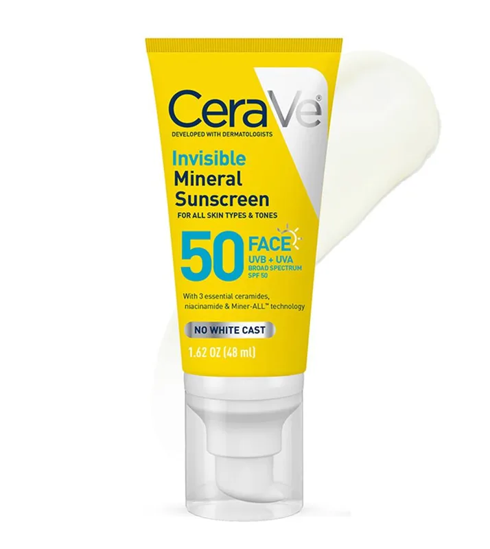 Invisible Mineral Face Sunscreen UVB+ UVA Broad Spectrum, SPF 50