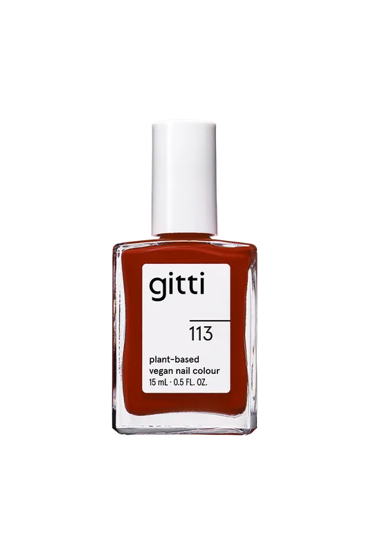 Plant-Based Nail Color, 113 Rust Red