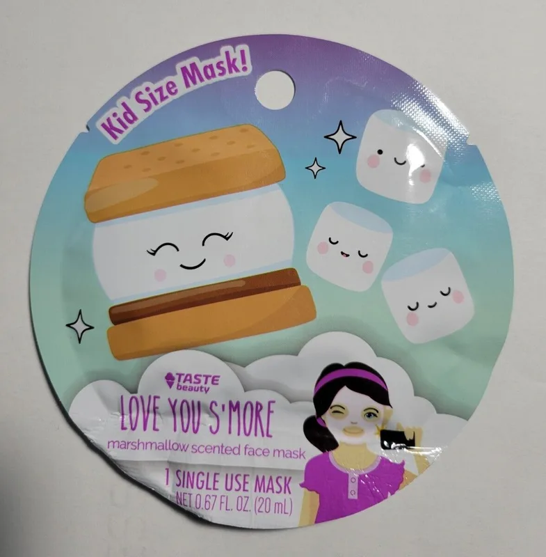 Marshmallow Scented Face Mask, Love you s'more