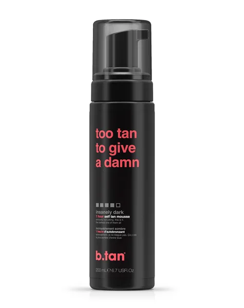 Too Tan to Give a Damn Insanely Dark 1 Hour Self Tan Mousse