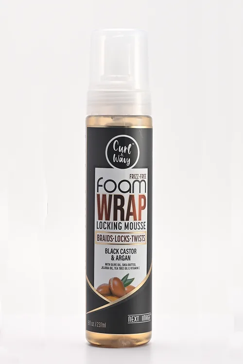 Foam Wrap Locking Mousse, Black Castor & Argan
