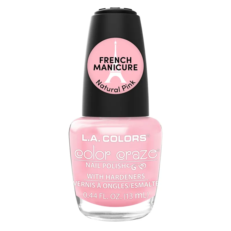 Color Craze Nail Polish, French Manicure, Natural Pink