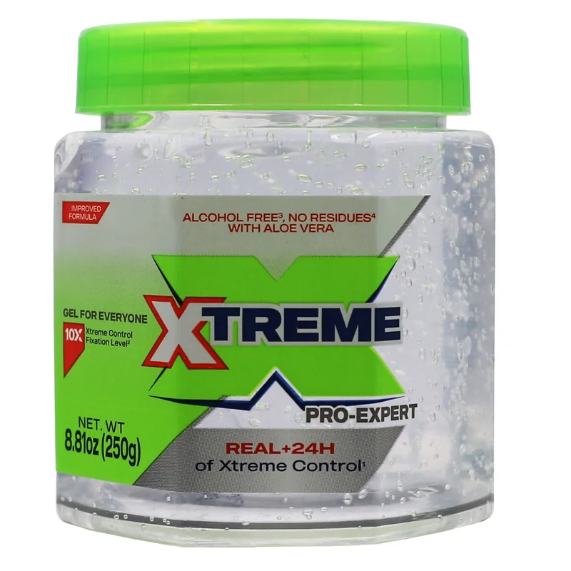 Wet Line Xtreme Clear Styling Hair Gel Jar, Men and Women, Frizz Control