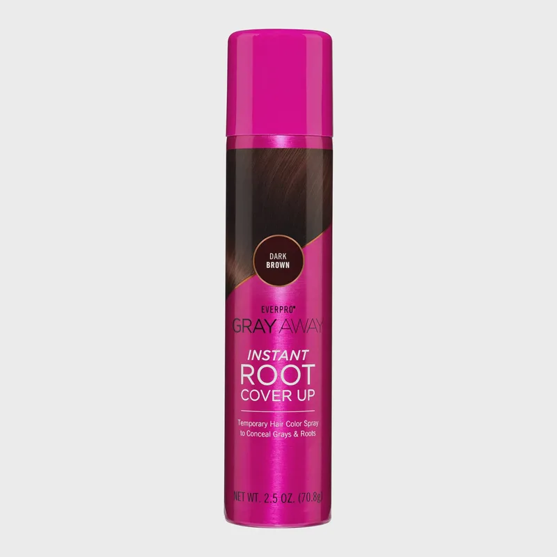 Gray Away Instant Root Cover Up Temporary Hair Color Spray, Medium Brown
