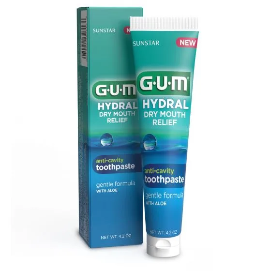 Hydral Dry Mouth Relief Anti Cavity Toothpaste, general formula with aloe (2020 formulation)