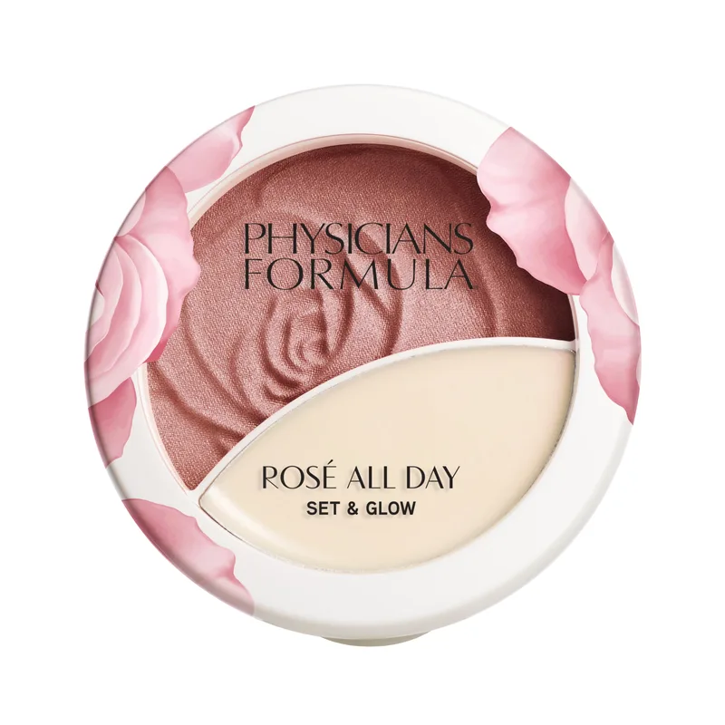 Ros All Day Set & Glow Highlighter Makeup, Brightening Rose