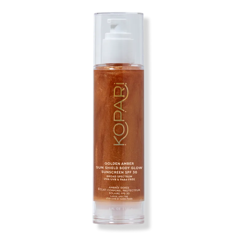 Beauty Golden Amber Sun Shield Body Glow Sunscreen, SPF 30