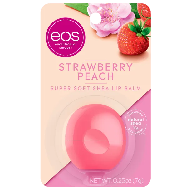 Super Soft Shea Lip Balm, Strawberry Peach (2020 formulation)