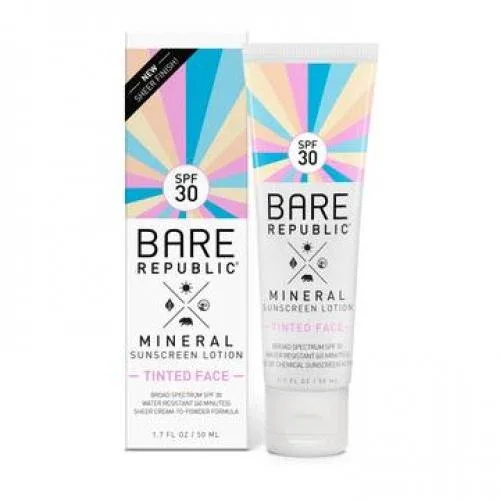 Mineral Sunscreen Lotion, Tinted Face, SPF 30