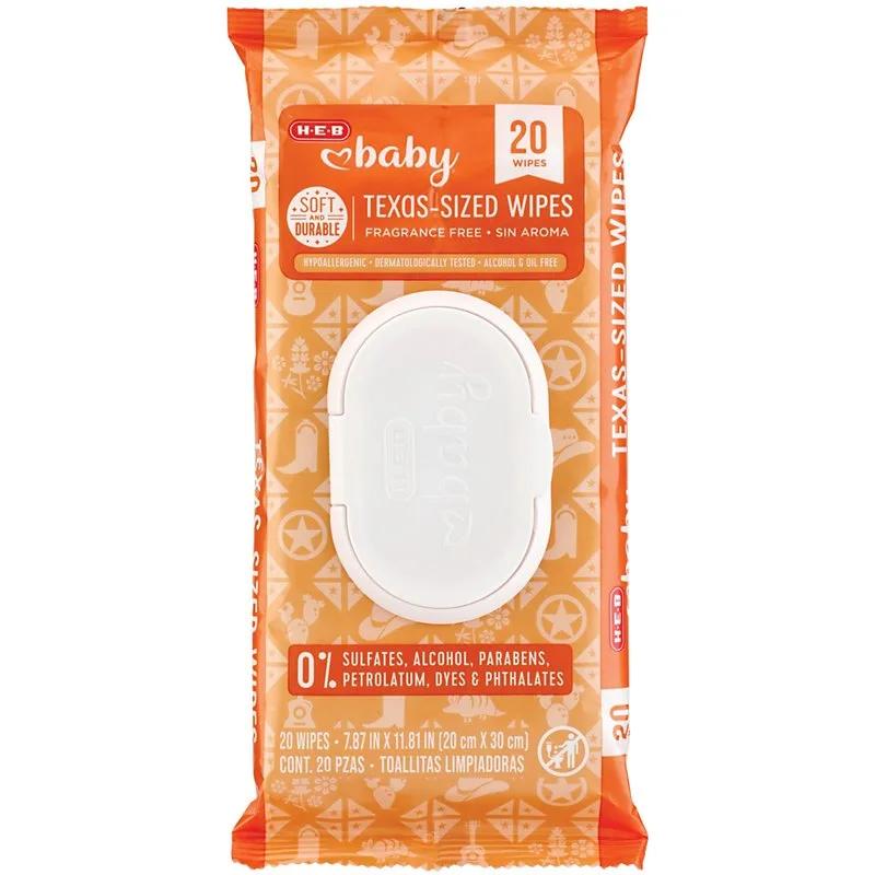 Baby Texas Sized Wipes, Fragrance Free