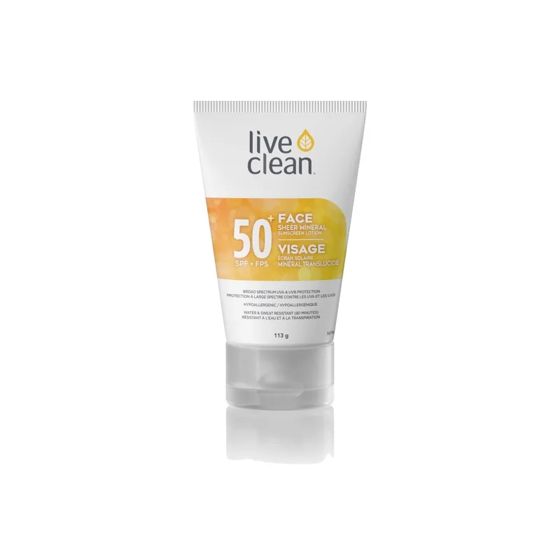 Face Sheer Mineral Sunscreen Lotion, SPF 50+