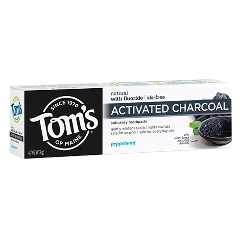 Activated Charcoal Anticavity Toothpaste Peppermint, Peppermint (2020 formulation)