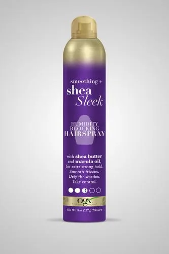Smoothing + Shea Sleek Humidity Blocking Hairspray (2019 formulation)