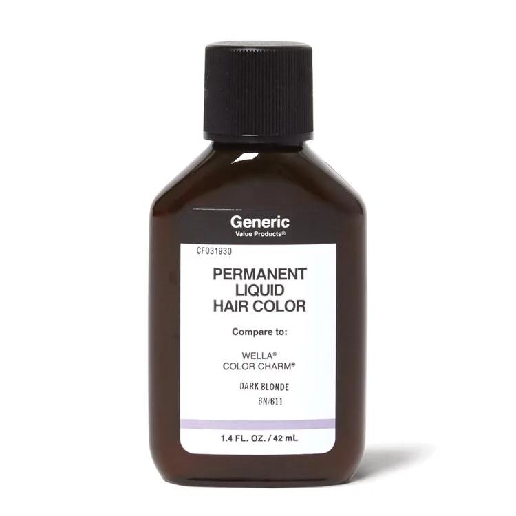 Value Products, Permanent Liquid Hair Color, Dark Blonde 6N / 611