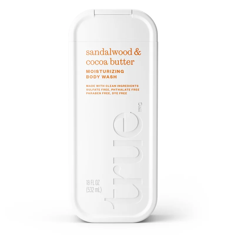 INC True Body Wash, Sulfate-Free, Moisturizing and Hydrating Formula, Sandalwood & Cocoa