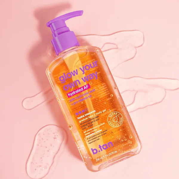 Glow Your Own Way Hydrate AF, Face + Body Clear Self Tan Gel