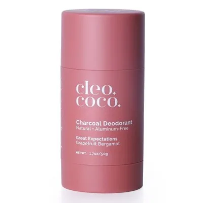 Natural Charcoal Deodorant For Men and Women, Grapefruit Bergamot