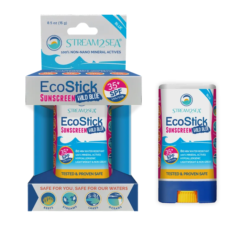 EcoStick Sunscreen Stick, Wild Blue, SPF 35+