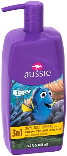 Kids 3N1 Shampoo & Conditioner & Bodywash, Coral Reef Cupcake (2019 formulation)