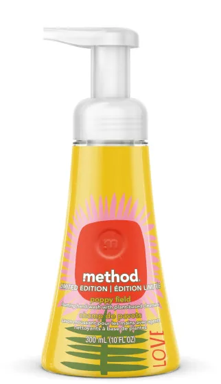 Foaming Hand Wash With Plant Based Cleansers, Poppy Field