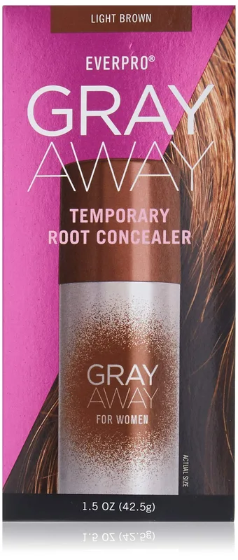 Gray Away for Women Temporary Root Concealer, Light Brown