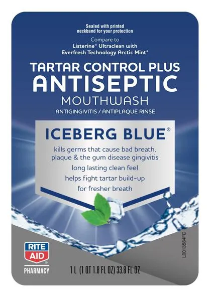Tartar Control Plus Antiseptic Antigingivitis / Antiplaque Rinse Mouthwash, Iceberg Blue