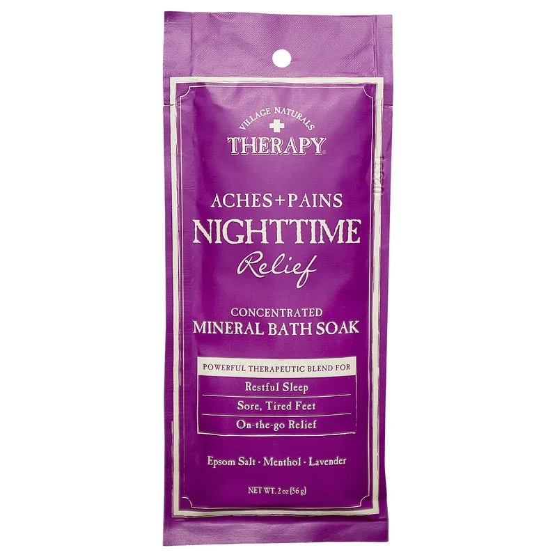 Village Naturals + Therapy, Silent Night Concentrated Nighttime Relief Mineral Bath Soak (2020 formulation)