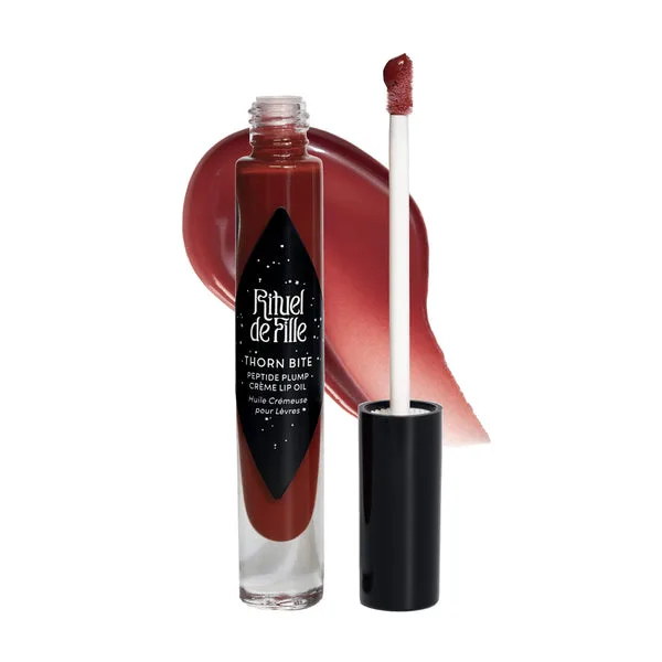 Thorn Bite Peptide Plump Crème Lip Oil, Rose Bite