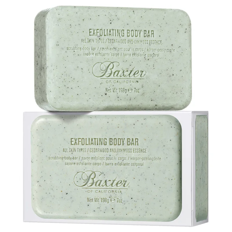 EXFOLIATING BODY BAR, Cedarwood & Oakmoss Essence