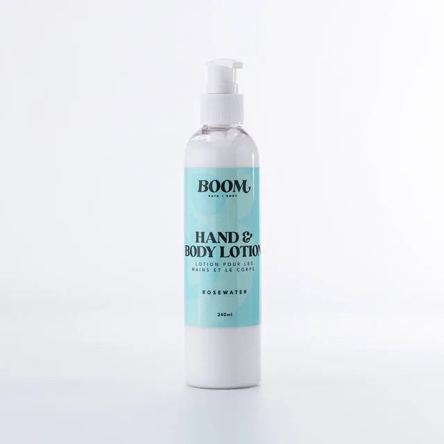 Boom Bath and Body Hand & Body Lotion, Rosewater