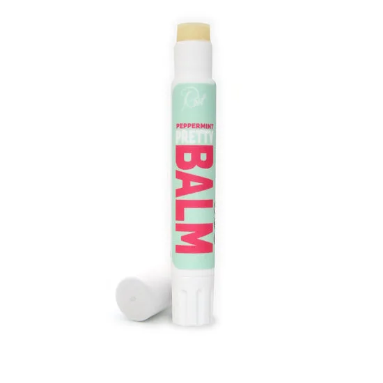 Peppermint Pretty Balm, 100% Natural Vegan Moisturizing Lip Balm, Clear