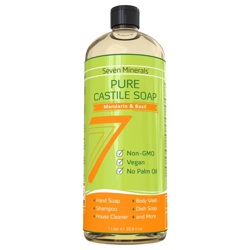 Pure Castile Soap, Mandarin and Basil
