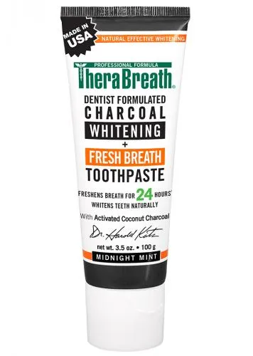 Charcoal Whitening & Fresh Breath Toothpaste, Midnight Mint (2019 formulation)