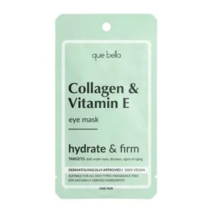 Collagen & Vitamin E Eye Mask - 2ct: Hydrating Facial Treatment, Unscented, Normal Skin