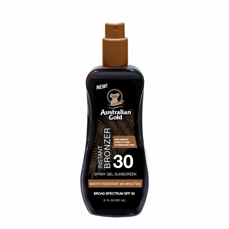 Instant Bronzer Spray Gel Sunscreen, SPF 30