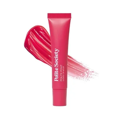 Pout Glossy Lip Balm, Strawberry Glaze
