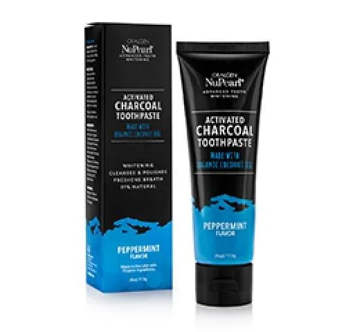 Nupearl Advanced Teeth Whitening Activated Charcoal Toothpaste, Peppermint (2019 formulation)