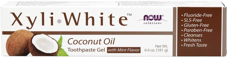Xyli White Coconut Oil, Toothpaste Gel With Mint (2019 formulation)