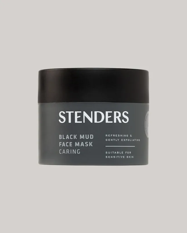 Black mud face mask, Caring