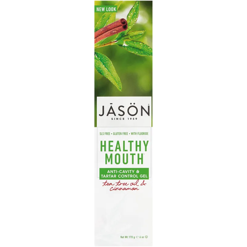 Healthy Mouth Anti-Cavity & Tartar Control Gel, Tea Tree Oil & Cinnamon (2018 formulation)