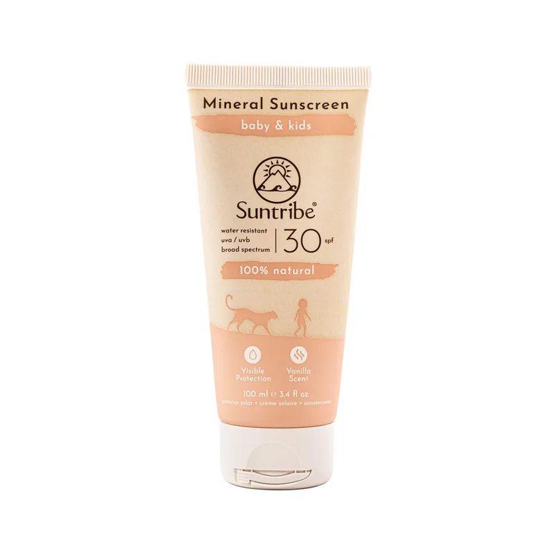 Baby & Kids Natural Mineral Sunscreen Lotion, Vanilla Scent, SPF 30