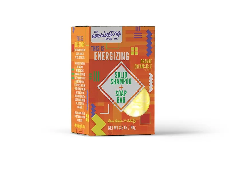 Solid Shampoo + Soap Bar, Orange Creamsicle (2020 formulation)