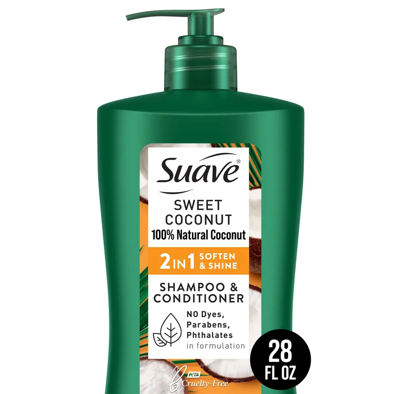 Natural Sweet Coconut 2 in 1 Shampoo & Conditioner for Softening and Shining Hair