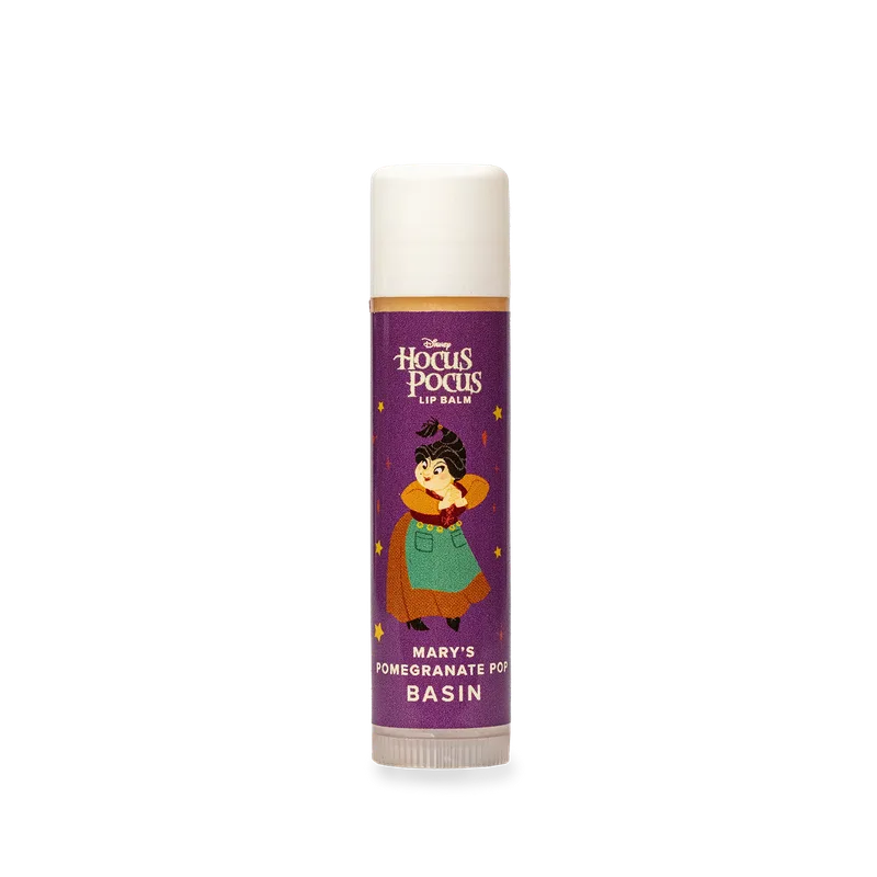 Hocus Pocus Halloween Lip Balm, Mary's Pomegranate Pop
