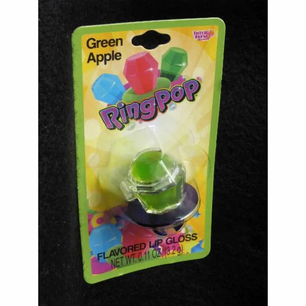 Ring Pop Flavored Lip Gloss, Green Apple (2019 formulation)