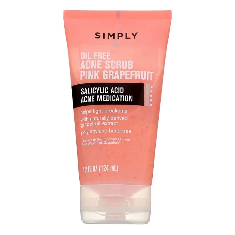 Salicylic Acid Oil Free Acne Scrub Medication, Pink Grapefruit