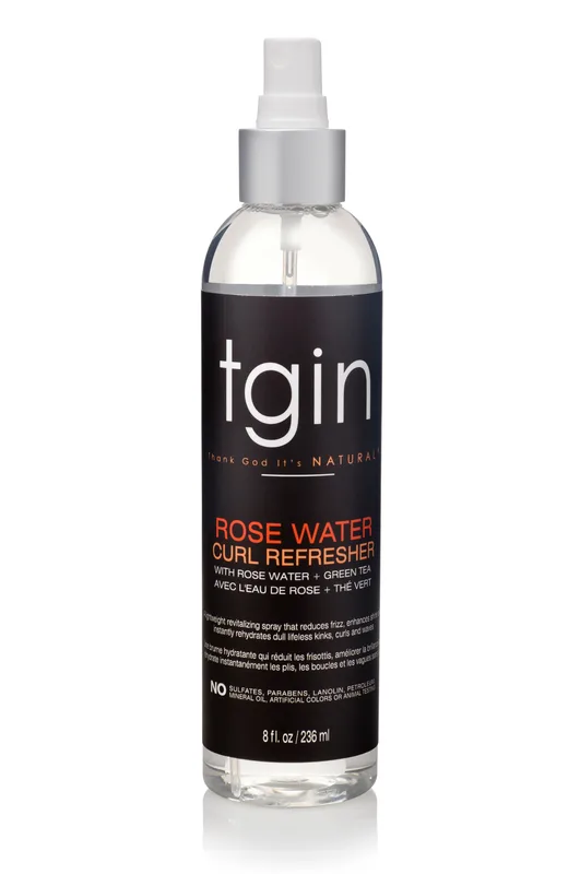 (Tgin) Rose Water Curl Refresher, Moisturizes, Protective Styles
