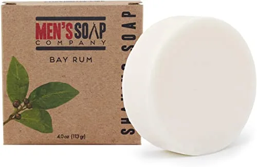 Men's Shaving Cream Soap, Bay Rum (2020 formulation)