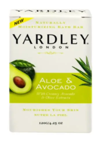 Yardley London Naturally Moisturizing Bath Bar, Aloe & Avocado (2019 formulation)